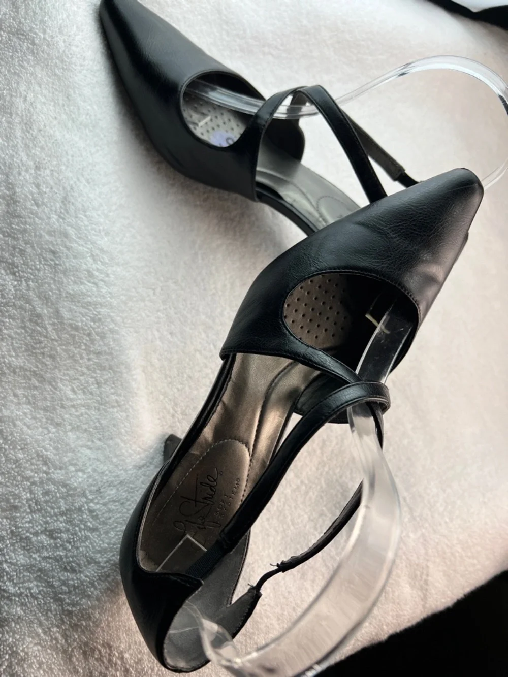Life Stride 8.5 Kalika Preppy Black Soft System Dress Kitten Heel Strappy Shoes - Picture 8 of 8